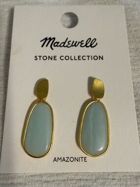 NWT Madewell Anais Drop Earrings in Amazonite